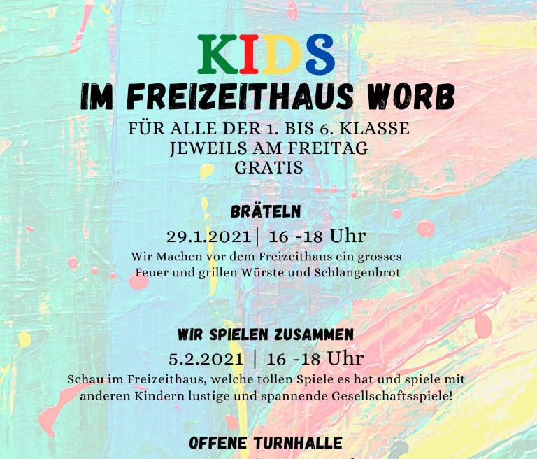 abgesagt: Kids im Freizeithaus (12.02.21–12.02.21)